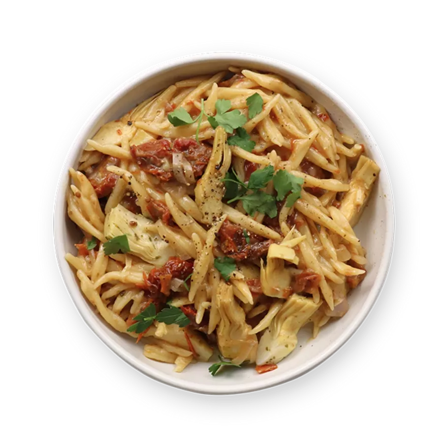 One pot pasta artichauts & tomates séchées.webp