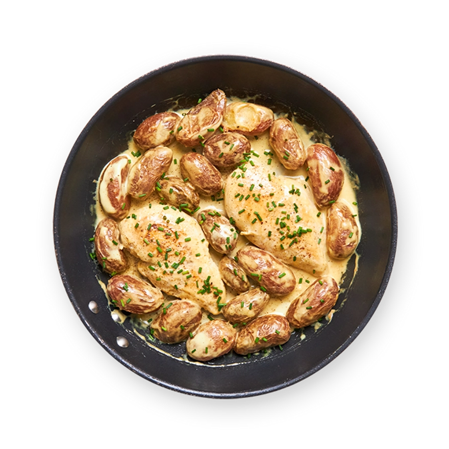 Poulet à la moutarde & pommes de terre.webp