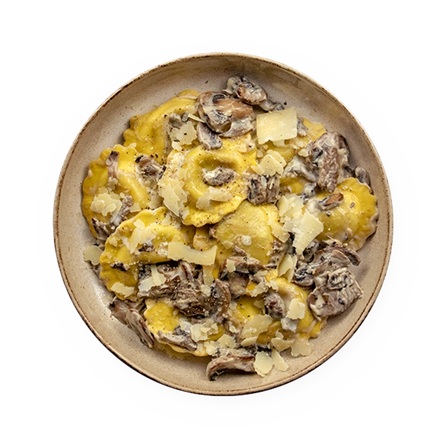 Ravioli à la crème de champignons.webp