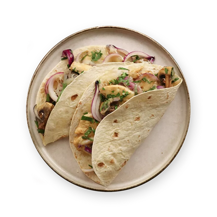 Tacos champignons, poulet & comté.webp